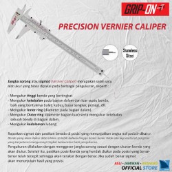 Kaliper Sikmat Presisi Manual / Precision Vernier Caliper GRIP-ON