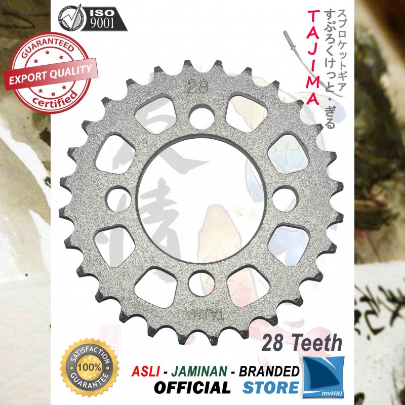 Gigi Tarik 28T 39T Kawasaki Kaze, Blitz, ZX 130 Gir Belakang / Rear