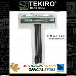 Kunci Sock T Hitam 8, 10, 12 mm Isi 3 Pcs / T-Type Box Wrench Set TEKIRO